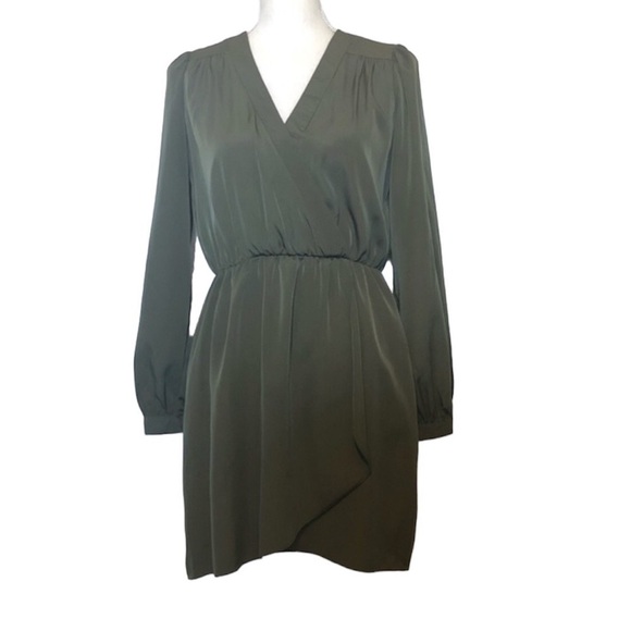 LULU'S Dress Women's Size Small Green Mini Style # D11056D Dainty Faux Wrap - Picture 1 of 12